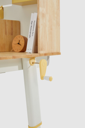 Стол Ergosmart регулируемый Galleon, 1200х700х(520-760) мм, гевея, с книжной полкой