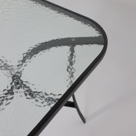 Комплект мебели садовой AksHome SUNBEAM (стол 1 шт, 6 кресел, зонт 1 шт), серый, черный