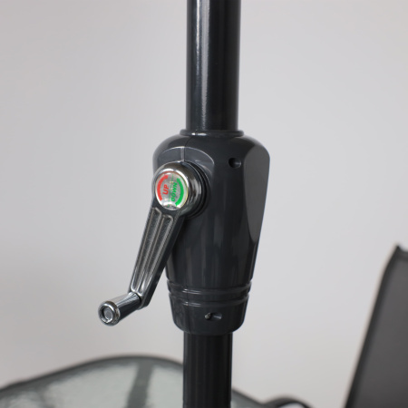 Комплект мебели садовой AksHome SUNBEAM (стол 1 шт, 6 кресел, зонт 1 шт), серый, черный