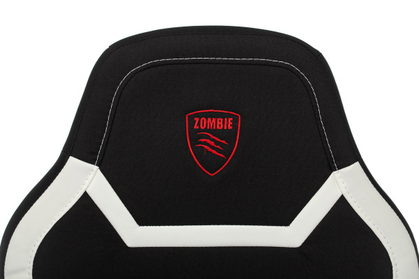Игровое компьютерное кресло Бюрократ Zombie 10, черный/белый