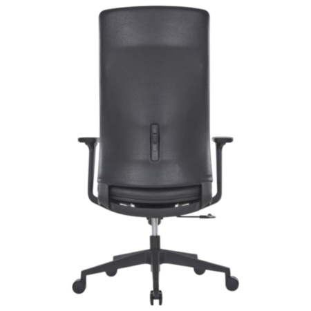 Кресло компьютерное SitZone CH-366A, натуральная кожа, алюминий, черный