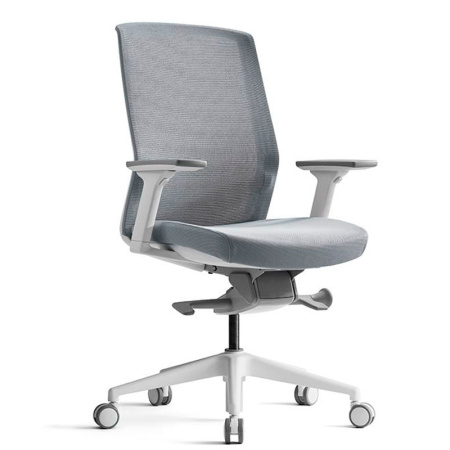 Кресло компьютерное Bestuhl J1, рама белая, без подголовника, серый Кресло компьютерное Bestuhl J1, рама белая, без подголовника, серый