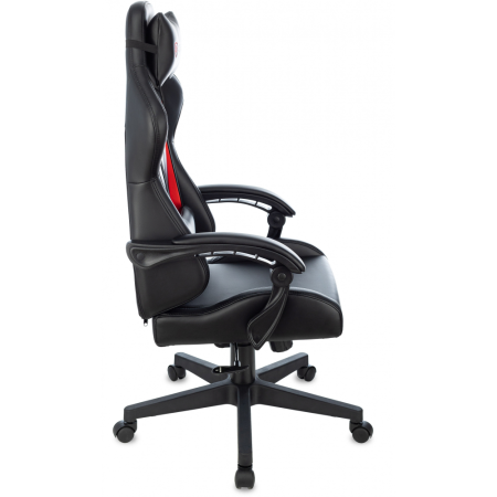 Кресло игровое Zombie GAME TETRA, экокожа, пластик, черный, красный