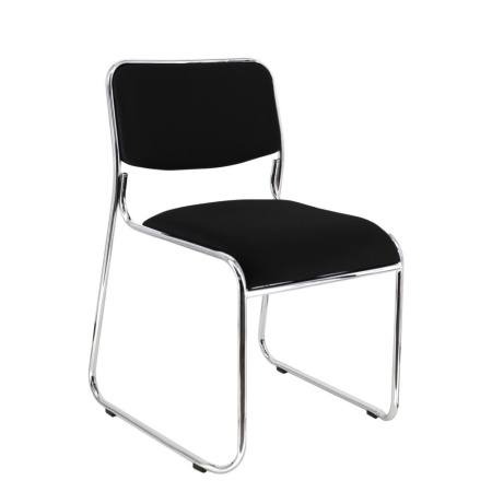 Стул для посетителей EVERPROF "Fix", ткань, металл, черный Стул для посетителей EVERPROF "Fix", ткань, металл, черный