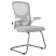 Кресло на полозьях Бюрократ "MC-W109", сетка, ткань, металл, светло-серый