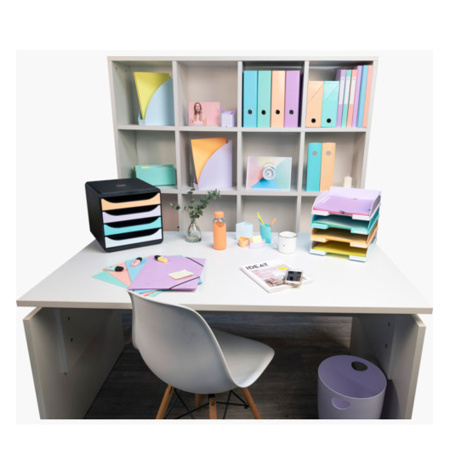 Блок из 4-х лотков закрытый Exacompta Aquarel, ассорти