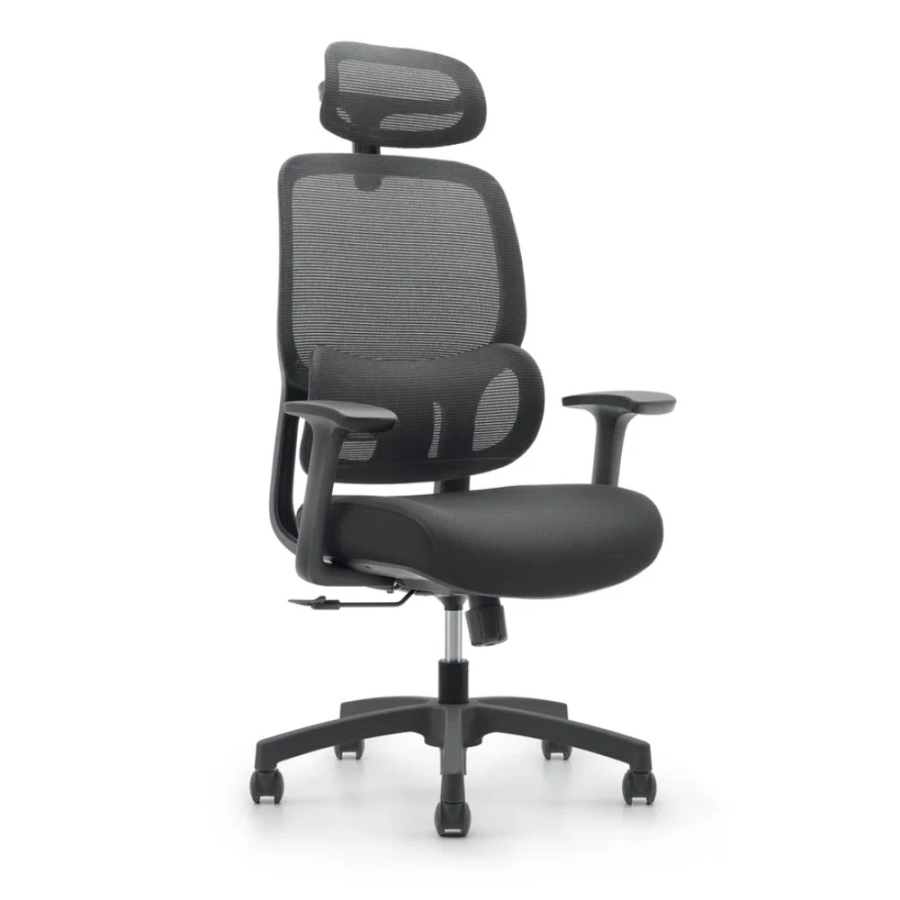 Кресло компьютерное SitZone U-073A, сетка, ткань, пластик, черный, -30%