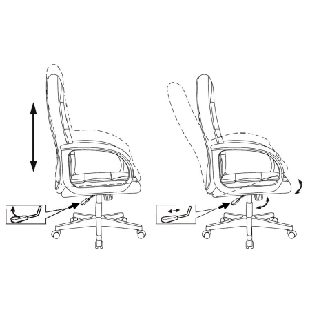 Кресло компьютерное Бюрократ CH 002, экокожа, пластик, слоновая кость