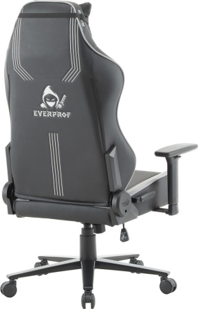 Кресло игровое EVERPROF Rapid, экокожа, черный, серый, крестов. металл Кресло игровое EVERPROF Rapid, экокожа, черный, серый, крестов. металл