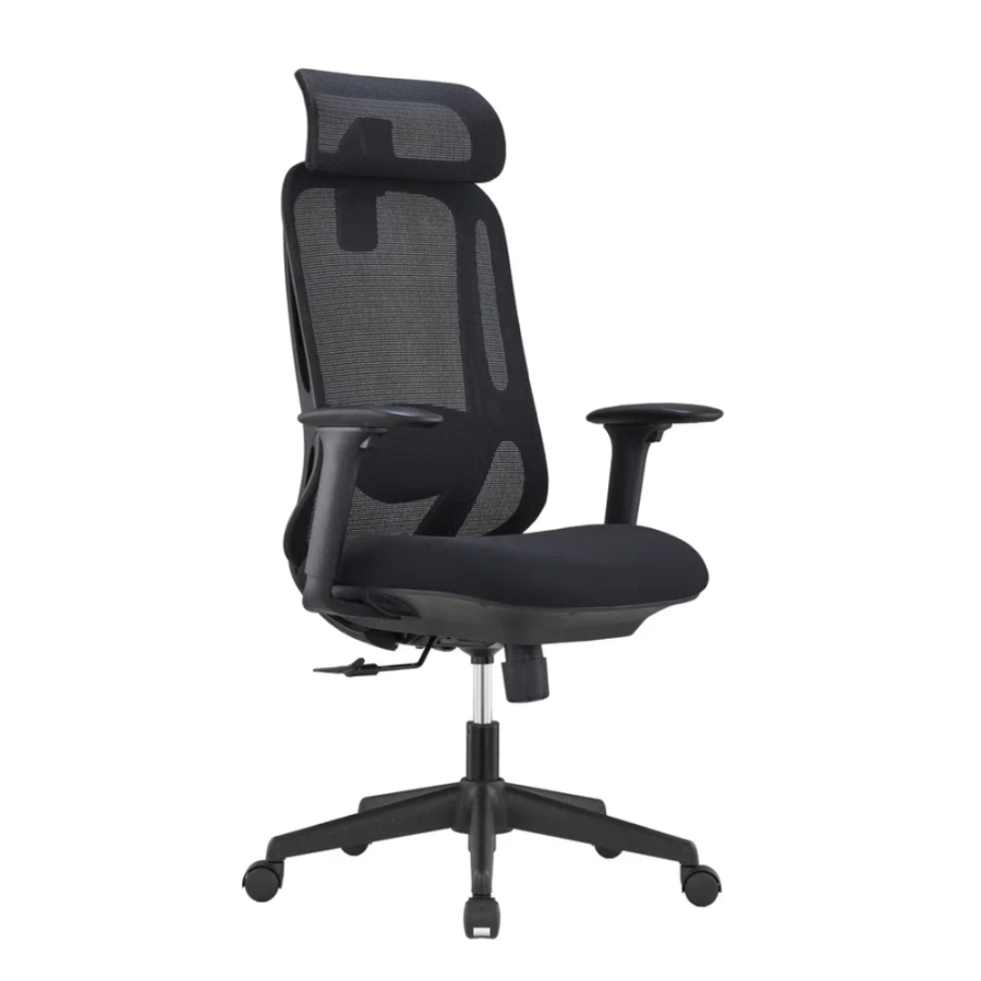 Кресло компьютерное SitZone U-090A, сетка, ткань, пластик, черный, -30%
