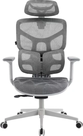 Кресло эргономичное EVERPROF Alfa, Grey, сетка, серый, металл, корпус серый