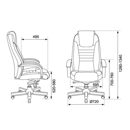 Кресло компьютерное Бюрократ T-9923WALNUT/Black, черный Кресло компьютерное Бюрократ T-9923WALNUT/Black, черный