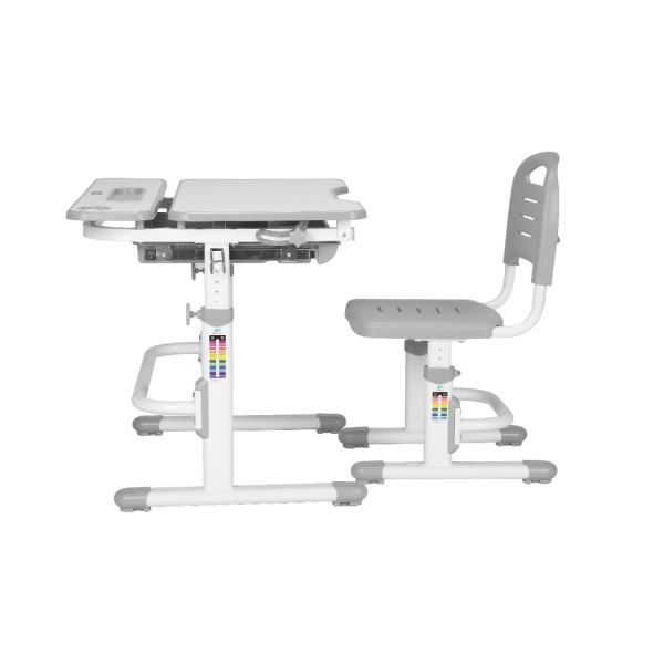 Растущая парта со стулом FunDesk Cubby Botero Grey, серый