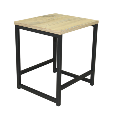 Табурет RION ALLERD, металл, ЛДСП, черный муар, Дуб Нокс