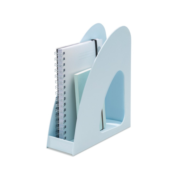 Лоток для бумаги вертикальный Re-Loop, синий пастель