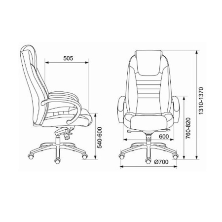 Кресло компьютерное Бюрократ T-9923SL, черный