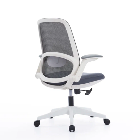 Кресло для персонала SitZone "CH-537B-BS", ткань, пластик, серый, белый