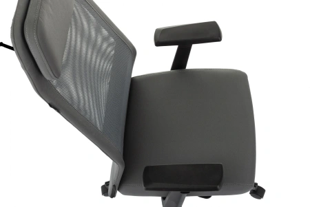 Кресло компьютерное Бюрократ T-995, ткань, сетка, серый, металл черный Кресло компьютерное Бюрократ T-995, ткань, сетка, серый, металл черный