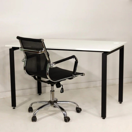 Стол письменный Millwood Лофт Сиэтл (ДТ-5), 1600х700 мм, белый, черный