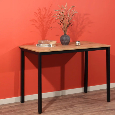 Стол Millwood Сеул, 1300х800 мм, дуб золотой крафт, черный