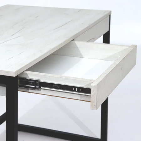 Стол письменный Millwood Лофт Чикаго P-2, 1200х600 мм, дуб белый крафт, черный