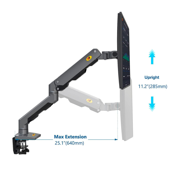 Кронштейн для монитора NB G60 (на один монитор), т.-серый