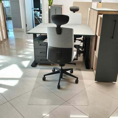 Коврик напольный защитный под кресло 1200x900x2 мм, прозрачный