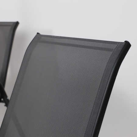 Комплект мебели садовой AksHome SUNBEAM (стол 1 шт, 6 кресел, зонт 1 шт), серый, черный