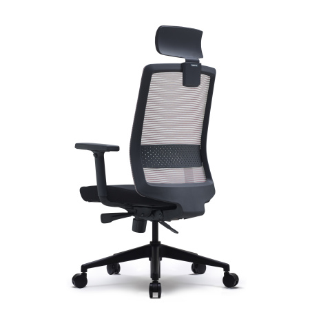 Кресло компьютерное Bestuhl S30, рама черная, черный/красный