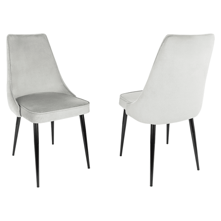 Стул Бюрократ "CH-K4_2", ткань, светло-серый, металл, комплект 2 штуки