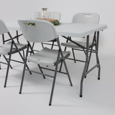 Стол складной 1520х760х740 мм, пластик, белый