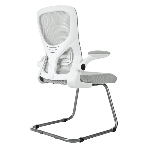 Кресло на полозьях Бюрократ "MC-W109", сетка, ткань, металл, светло-серый