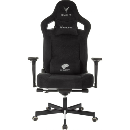 Кресло игровое Бюрократ Knight Hunter, искусственная замша, черный