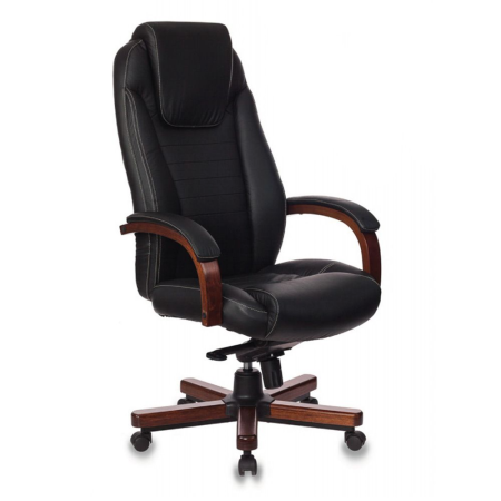 Кресло компьютерное Бюрократ T-9923WALNUT/Black, черный Кресло компьютерное Бюрократ T-9923WALNUT/Black, черный