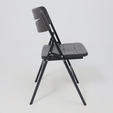 Стул складной, пластик, темно-серый