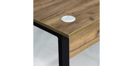 Стол компьютерный геймерский Лофт Гонконг, черный, табачный крафт Стол компьютерный геймерский Лофт Гонконг, черный, табачный крафт