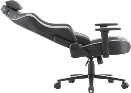 Кресло игровое EVERPROF Rapid, экокожа, черный, серый, крестов. металл Кресло игровое EVERPROF Rapid, экокожа, черный, серый, крестов. металл
