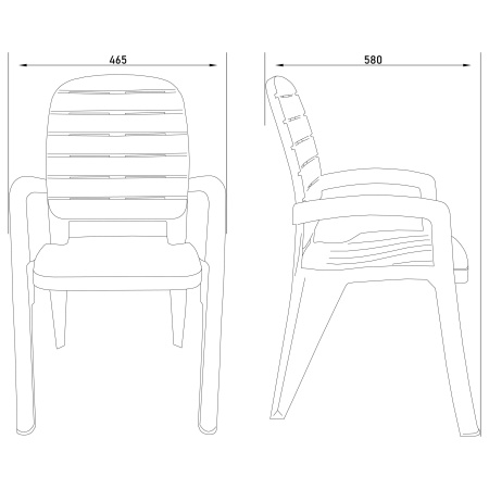 Кресло садовое "Прованс", пластик, белый