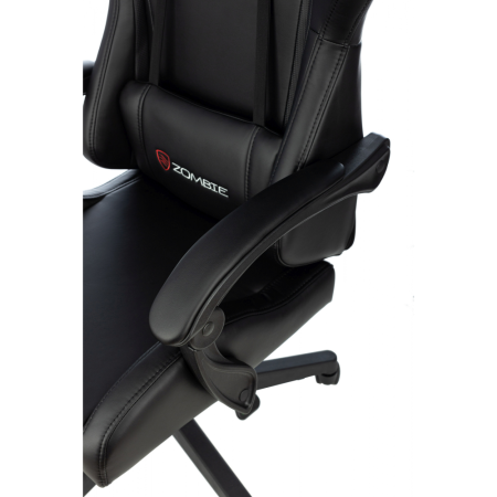 Кресло игровое Zombie GAME TETRA, экокожа, пластик, черный, карбон