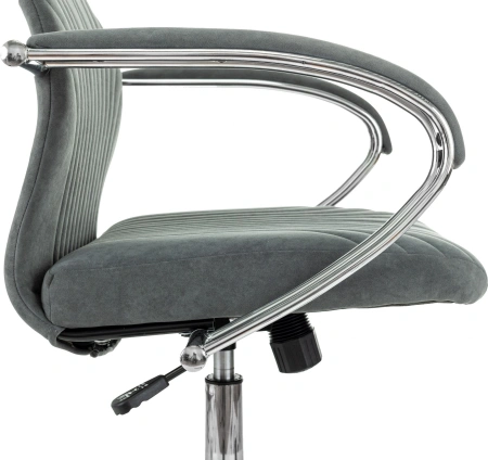 Кресло компьютерное Бюрократ CH-610SL ткань, т.-серый, крестов. хром