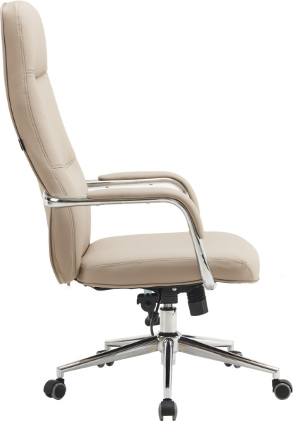 Кресло компьютерное EVERPROF Vesta экокожа, бежевый, крестов. хром