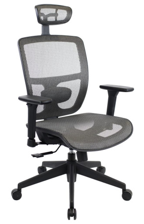 Кресло компьютерное EVERPROF Dublin сетка, серый, крестов. пластик