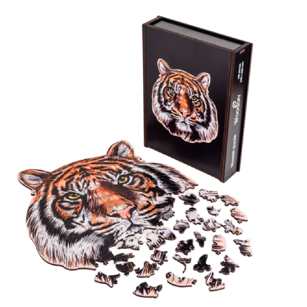 Пазл деревянный "Тигр", разноцветный