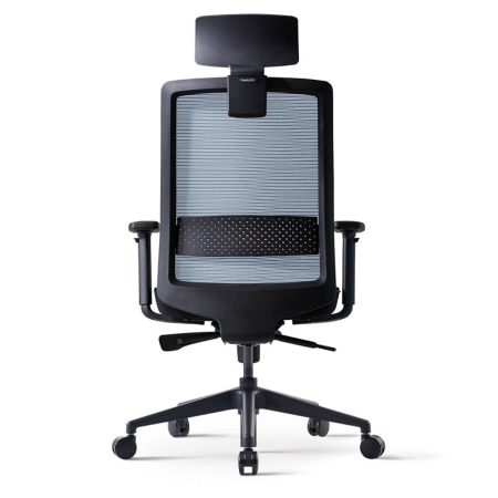 Кресло компьютерное Bestuhl S30, рама черная, черный/синий