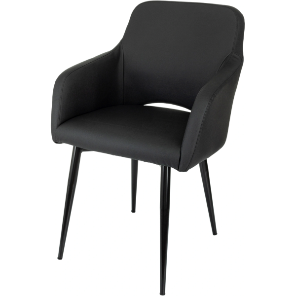 Кресло "Бюрократ CH-380F", экокожа, черный, каркас металл, корпус черный