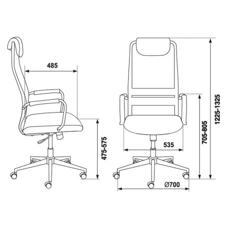 Кресло компьютерное Бюрократ KB-9/DG/TW-10N, синий Кресло компьютерное Бюрократ KB-9/DG/TW-10N, синий