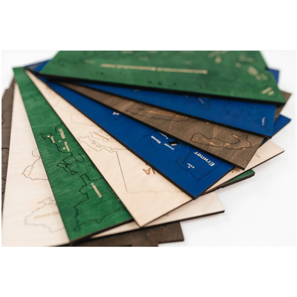 Декор на стену "Карта мира" многоуровневая, XL 3140, цветной, 72х130 см