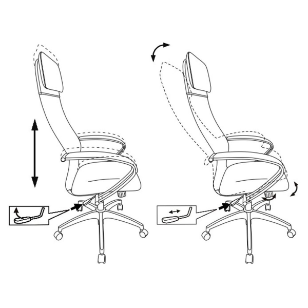 Кресло компьютерное Бюрократ CH-608, черный