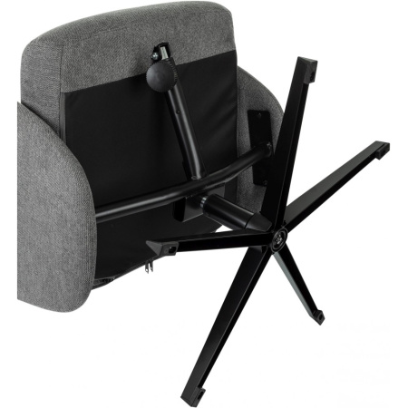 Кресло мягкое Бюрократ Baron, ткань, серый, металл, с пуфом