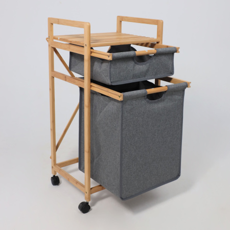 Стойка для белья LAVENDER бамбук + серый